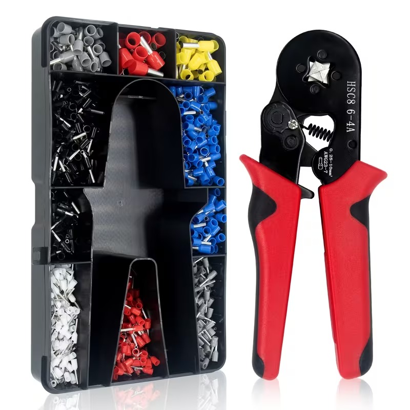 Insulated Wire Ferrule Crimper Kit with Hex Crimp Tool
