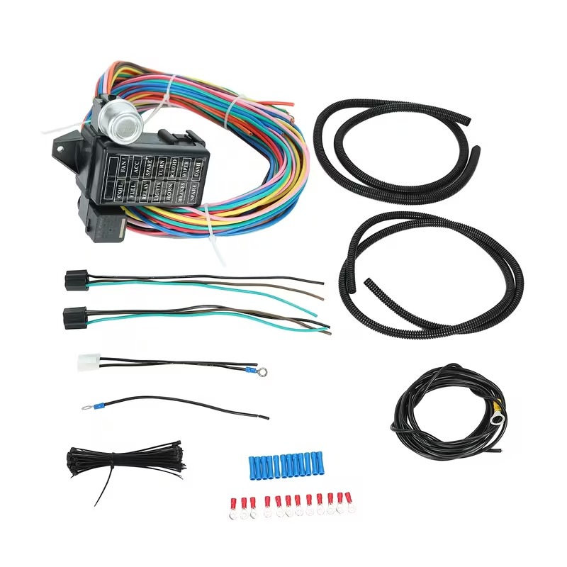 Universal 14-Fuse 12-Circuit Wiring Harness Kit